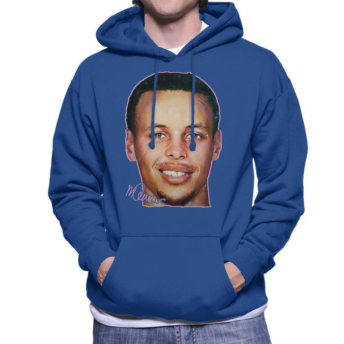Sidney Maurer Original Portrait Of Stephen Curry Men's Hooded Sweatshirt