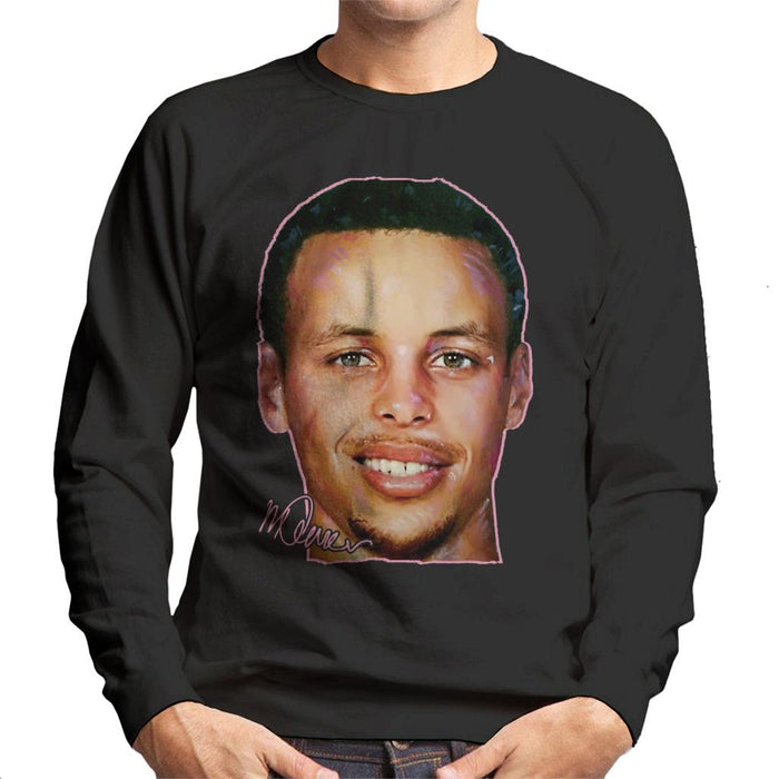 Sidney Maurer Original Portrait Of Stephen Curry Men's Sweatshirt