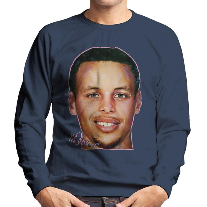 Sidney Maurer Original Portrait Of Stephen Curry Men's Sweatshirt