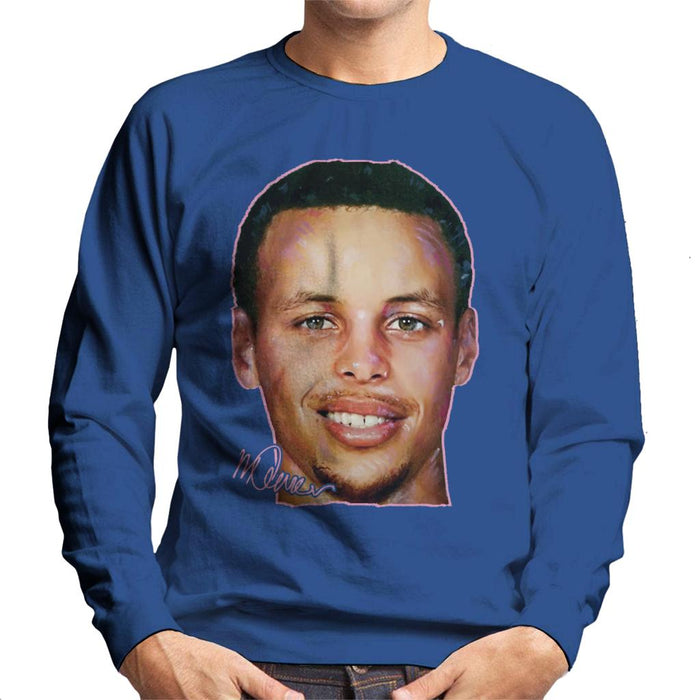 Sidney Maurer Original Portrait Of Stephen Curry Men's Sweatshirt
