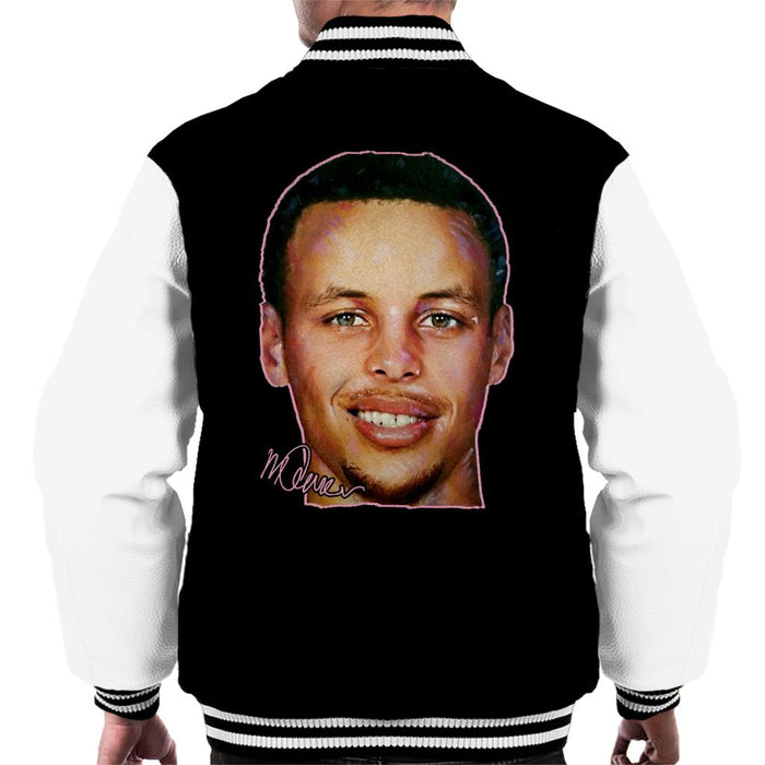 Sidney Maurer Original Portrait Of Stephen Curry Men's Varsity Jacket
