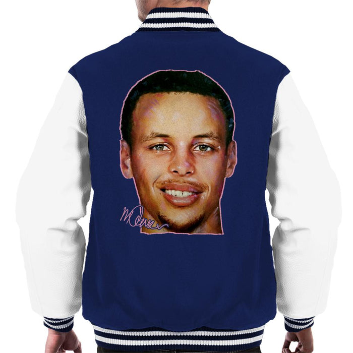 Sidney Maurer Original Portrait Of Stephen Curry Men's Varsity Jacket