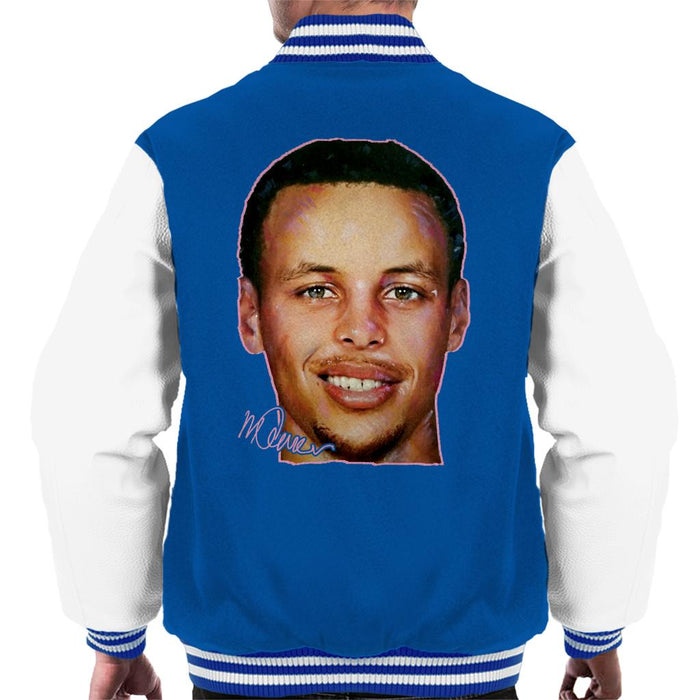 Sidney Maurer Original Portrait Of Stephen Curry Men's Varsity Jacket