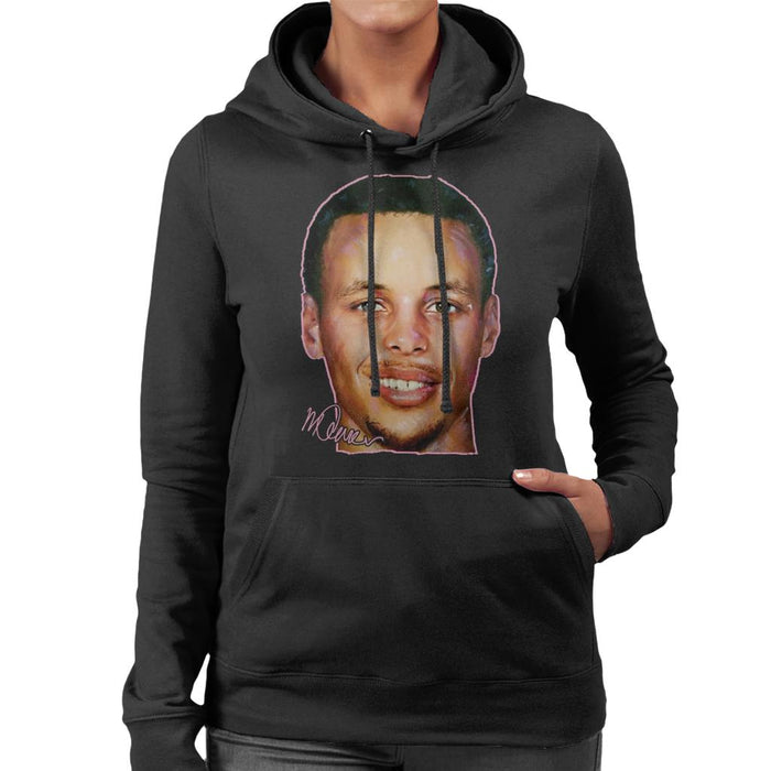 Sidney Maurer Original Portrait Of Stephen Curry Women's Hooded Sweatshirt