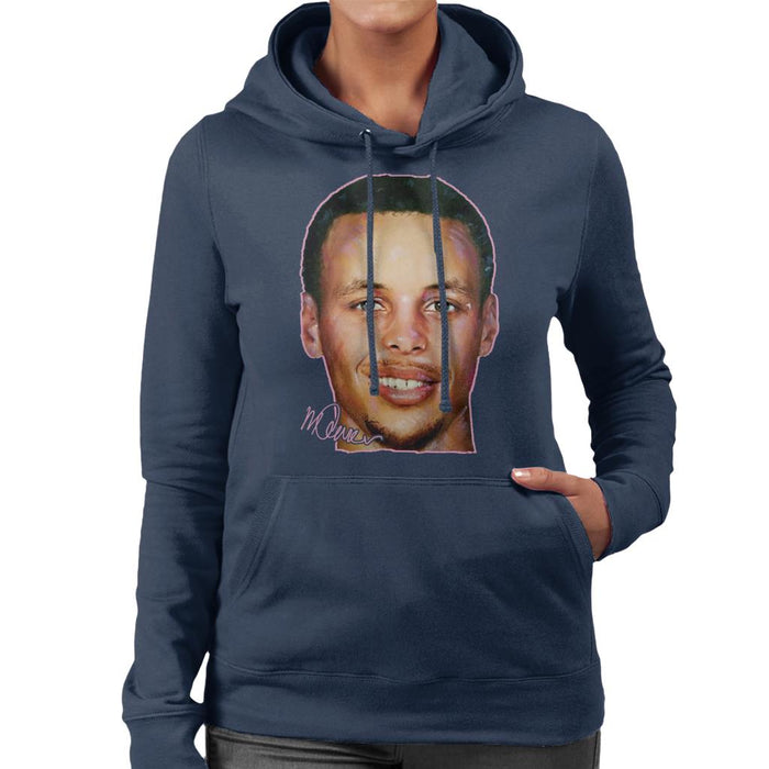 Sidney Maurer Original Portrait Of Stephen Curry Women's Hooded Sweatshirt