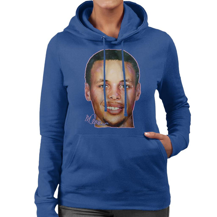 Sidney Maurer Original Portrait Of Stephen Curry Women's Hooded Sweatshirt