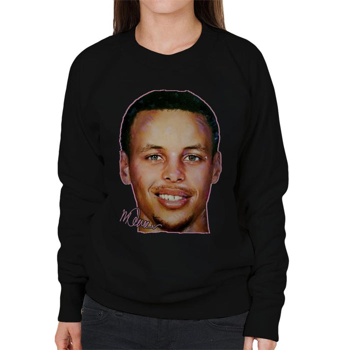 Sidney Maurer Original Portrait Of Stephen Curry Women's Sweatshirt