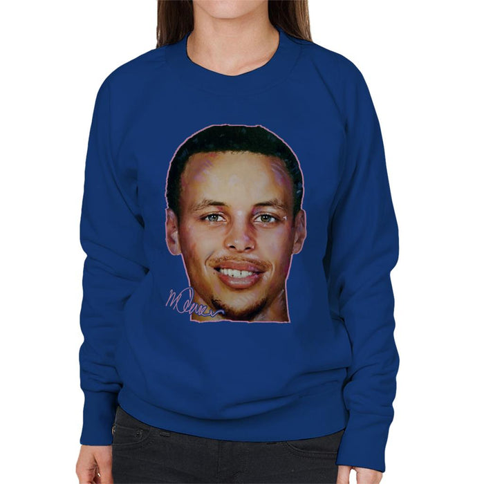 Sidney Maurer Original Portrait Of Stephen Curry Women's Sweatshirt