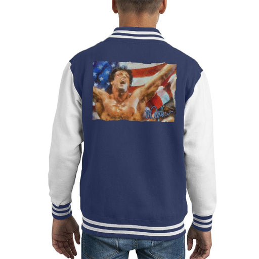 Sidney Maurer Original Portrait Of Sylvester Stallone As Rocky Kid's Varsity Jacket