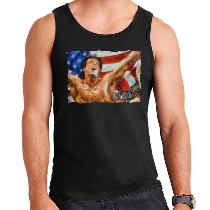 Sidney Maurer Original Portrait Of Sylvester Stallone As Rocky Men's Vest