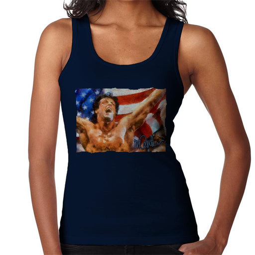 Sidney Maurer Original Portrait Of Sylvester Stallone As Rocky Women's Vest