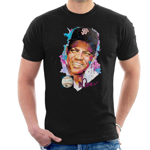 Sidney Maurer Original Portrait Of Willie Mays Men's T-Shirt