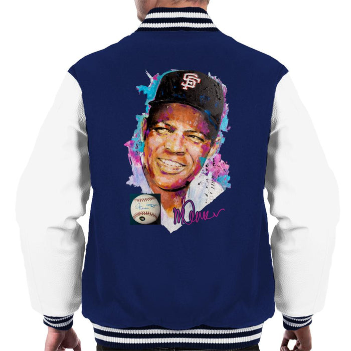 Sidney Maurer Original Portrait Of Willie Mays Men's Varsity Jacket