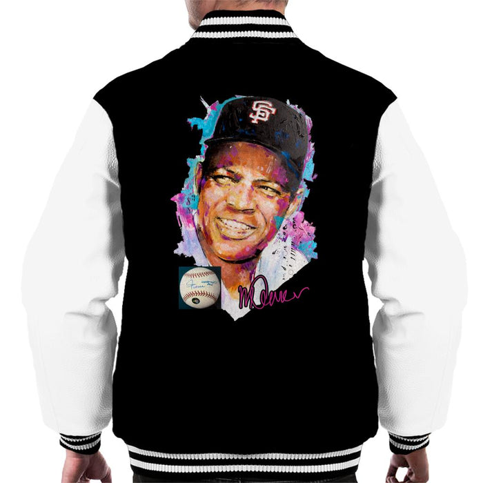 Sidney Maurer Original Portrait Of Willie Mays Men's Varsity Jacket