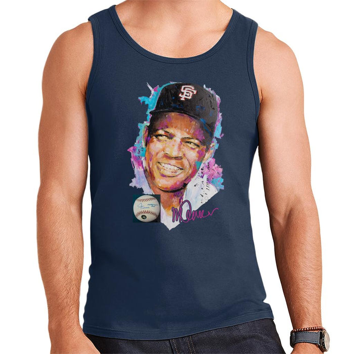 Sidney Maurer Original Portrait Of Willie Mays Men's Vest