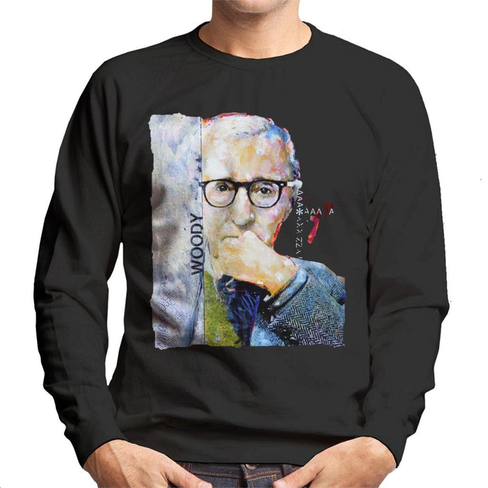 Sidney Maurer Original Portrait Of Director Woody Allen Men's Sweatshirt