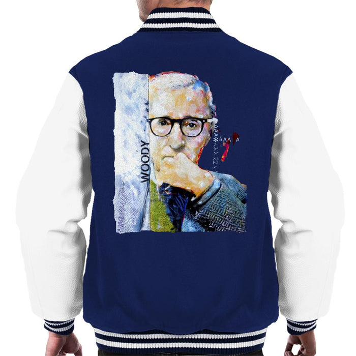 Sidney Maurer Original Portrait Of Director Woody Allen Men's Varsity Jacket