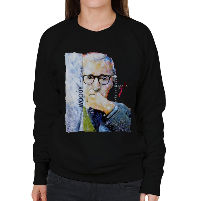 Sidney Maurer Original Portrait Of Director Woody Allen Women's Sweatshirt