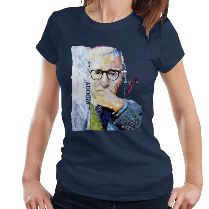 Sidney Maurer Original Portrait Of Director Woody Allen Women's T-Shirt
