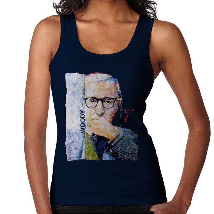 Sidney Maurer Original Portrait Of Director Woody Allen Women's Vest