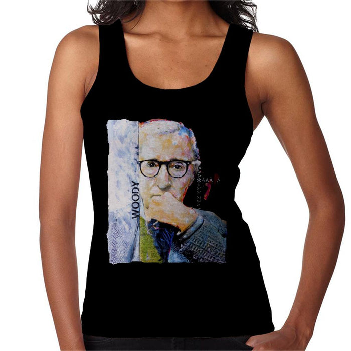Sidney Maurer Original Portrait Of Director Woody Allen Women's Vest
