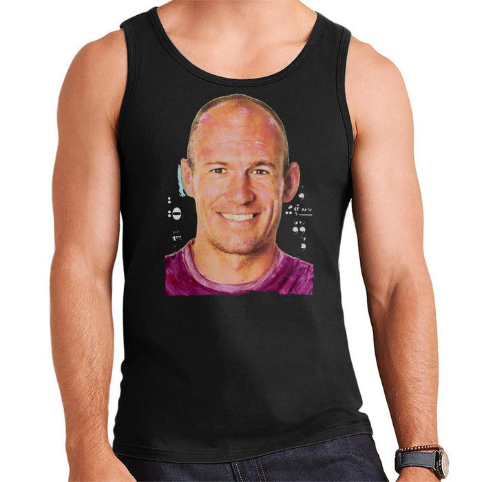 Sidney Maurer Original Portrait Of Footballer Arjen Robben Men's Vest