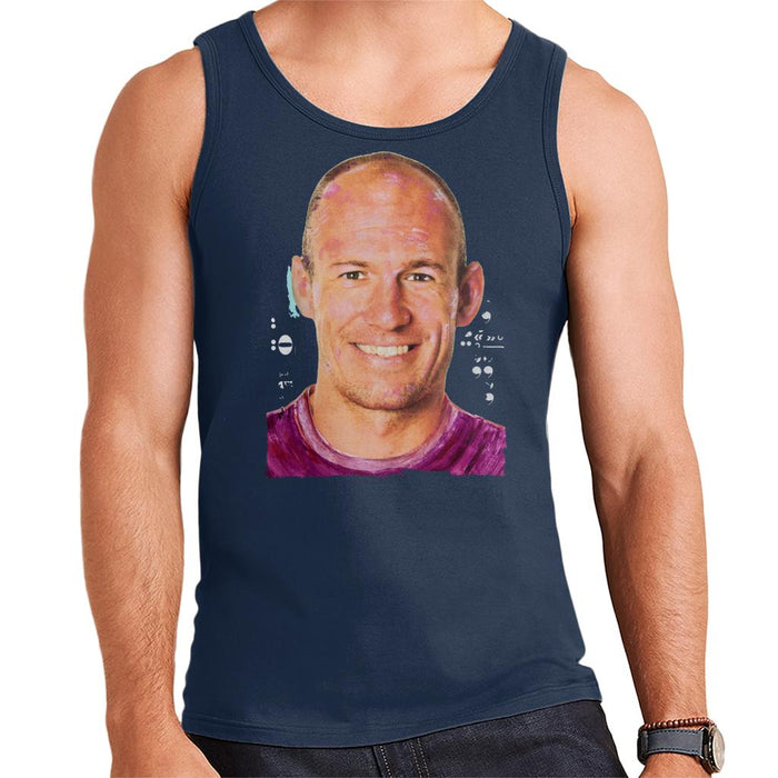 Sidney Maurer Original Portrait Of Footballer Arjen Robben Men's Vest