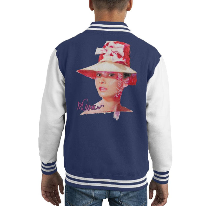 Sidney Maurer Original Portrait Of Movie Star Audrey Hepburn Kid's Varsity Jacket