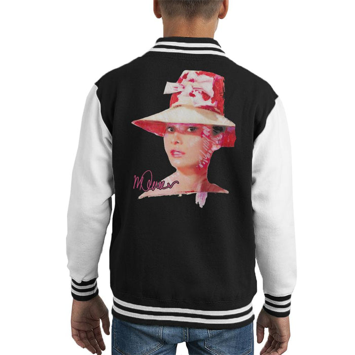 Sidney Maurer Original Portrait Of Movie Star Audrey Hepburn Kid's Varsity Jacket