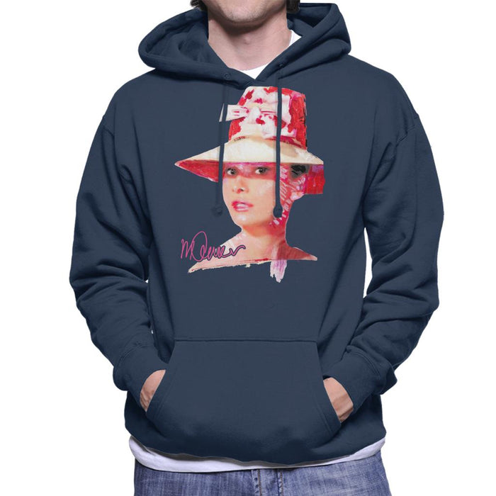 Sidney Maurer Original Portrait Of Movie Star Audrey Hepburn Men's Hooded Sweatshirt