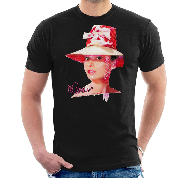 Sidney Maurer Original Portrait Of Movie Star Audrey Hepburn Men's T-Shirt