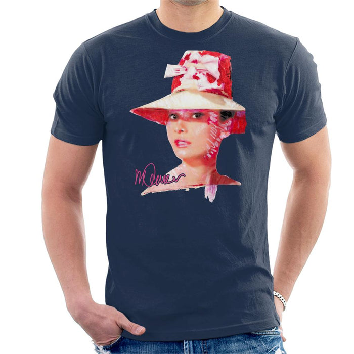 Sidney Maurer Original Portrait Of Movie Star Audrey Hepburn Men's T-Shirt