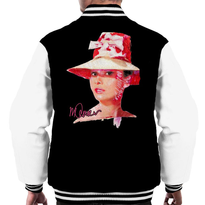 Sidney Maurer Original Portrait Of Movie Star Audrey Hepburn Men's Varsity Jacket