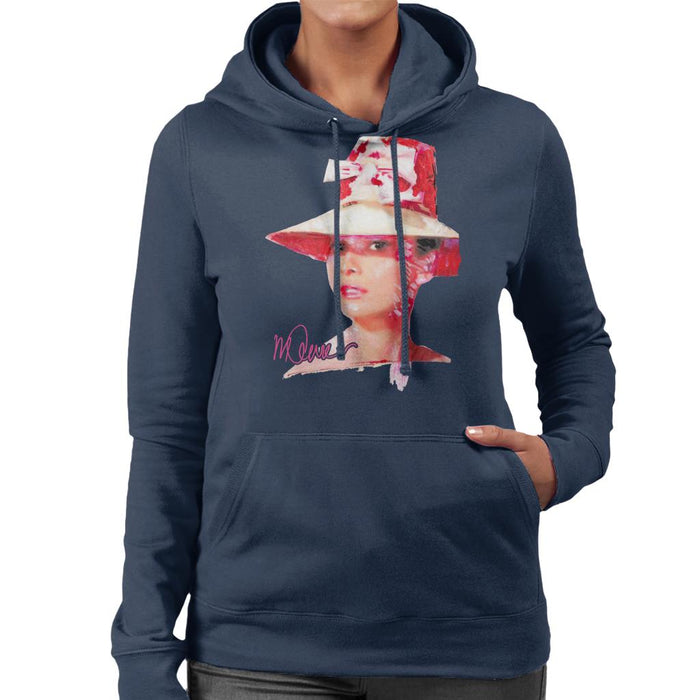 Sidney Maurer Original Portrait Of Movie Star Audrey Hepburn Women's Hooded Sweatshirt