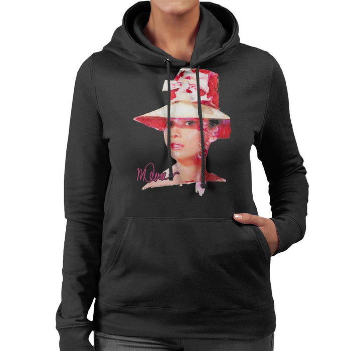 Sidney Maurer Original Portrait Of Movie Star Audrey Hepburn Women's Hooded Sweatshirt
