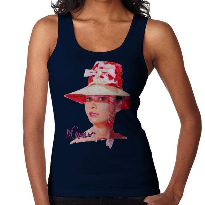 Sidney Maurer Original Portrait Of Movie Star Audrey Hepburn Women's Vest