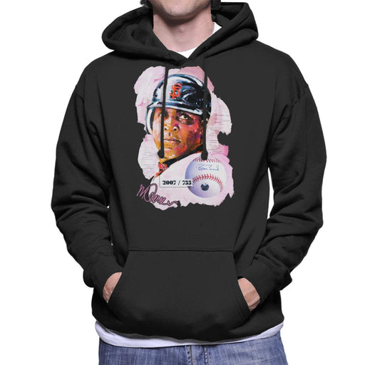 Sidney Maurer Original Portrait Of Giants Baseball Player Barry Bonds Men's Hooded Sweatshirt