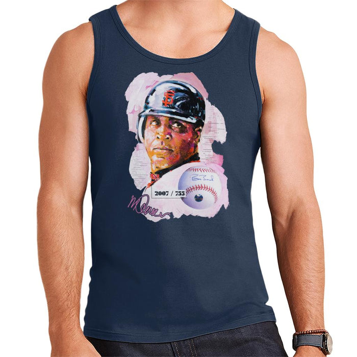 Sidney Maurer Original Portrait Of Giants Baseball Player Barry Bonds Men's Vest