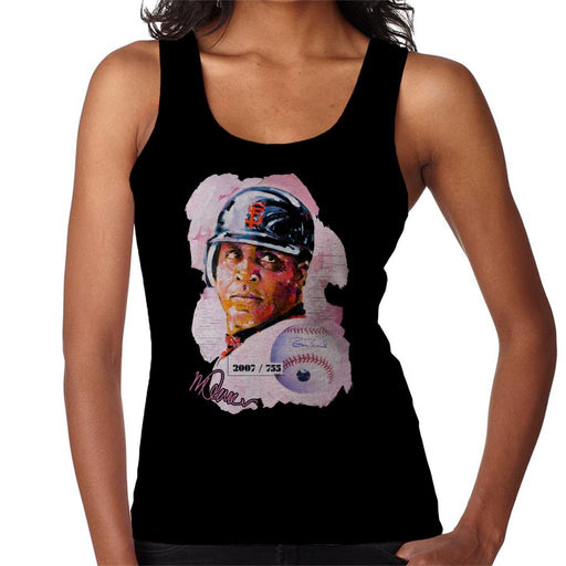Sidney Maurer Original Portrait Of Giants Baseball Player Barry Bonds Women's Vest