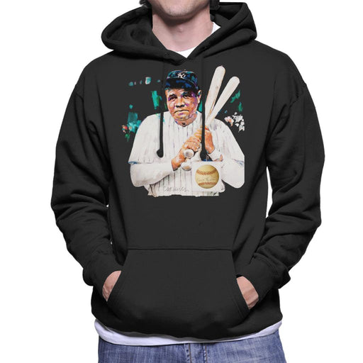 Sidney Maurer Original Portrait Of Giants Baseball Player Babe Ruth Men's Hooded Sweatshirt