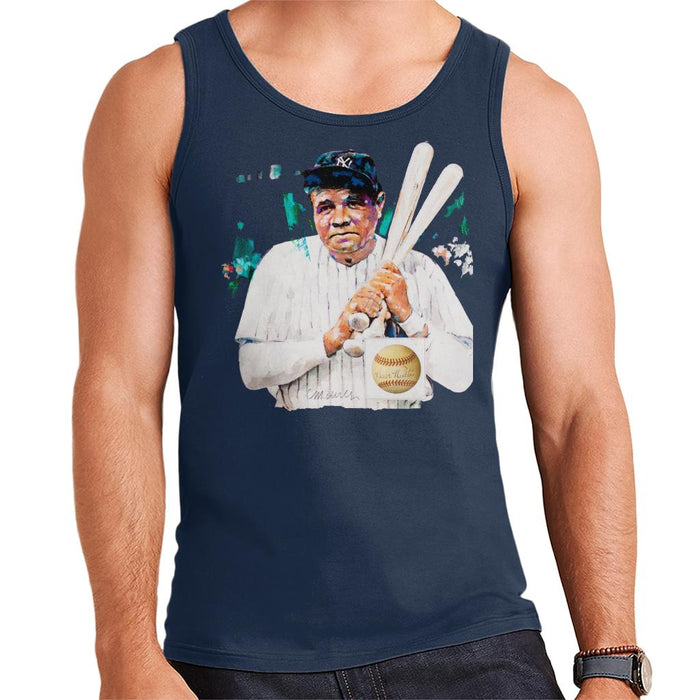 Sidney Maurer Original Portrait Of Giants Baseball Player Babe Ruth Men's Vest