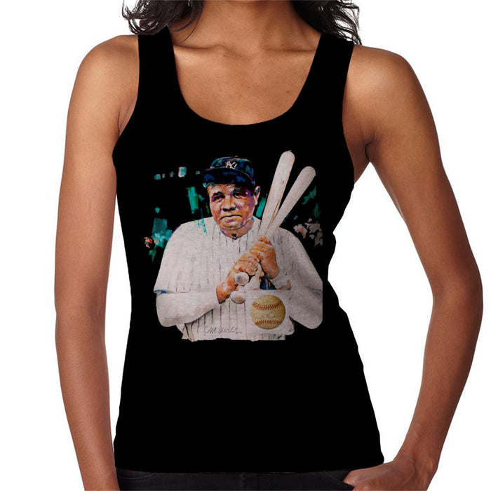 Sidney Maurer Original Portrait Of Giants Baseball Player Babe Ruth Women's Vest