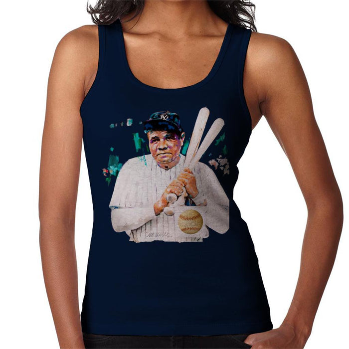 Sidney Maurer Original Portrait Of Giants Baseball Player Babe Ruth Women's Vest