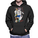 Sidney Maurer Original Portrait Of Cristiano Ronaldo Dribbling A Football Men's Hooded Sweatshirt