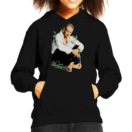 Sidney Maurer Original Portrait Of David Beckham Shaved Head Kid's Hooded Sweatshirt