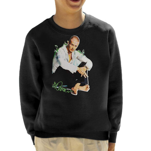 Sidney Maurer Original Portrait Of David Beckham Shaved Head Kid's Sweatshirt