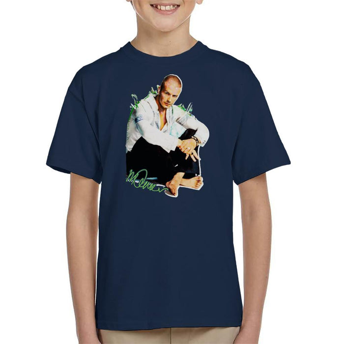 Sidney Maurer Original Portrait Of David Beckham Shaved Head Kid's T-Shirt