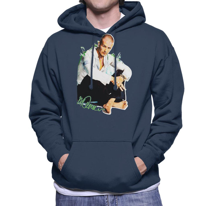 Sidney Maurer Original Portrait Of David Beckham Shaved Head Men's Hooded Sweatshirt