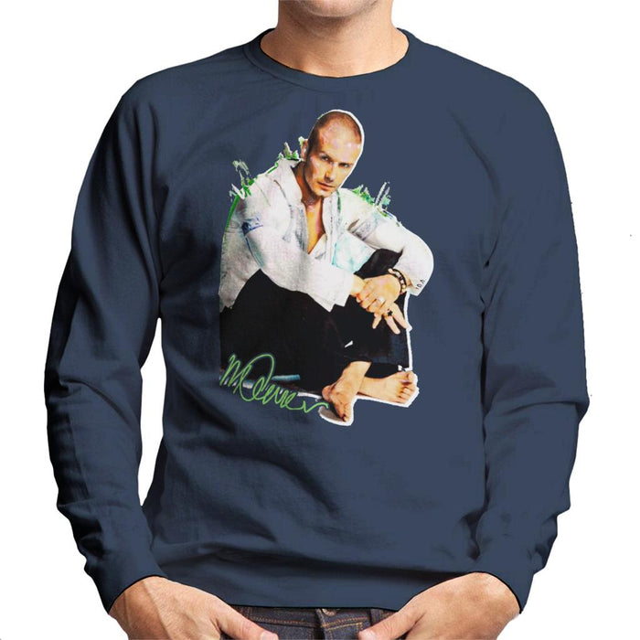 Sidney Maurer Original Portrait Of David Beckham Shaved Head Men's Sweatshirt