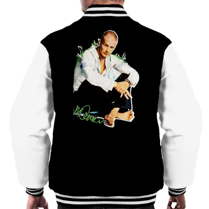 Sidney Maurer Original Portrait Of David Beckham Shaved Head Men's Varsity Jacket